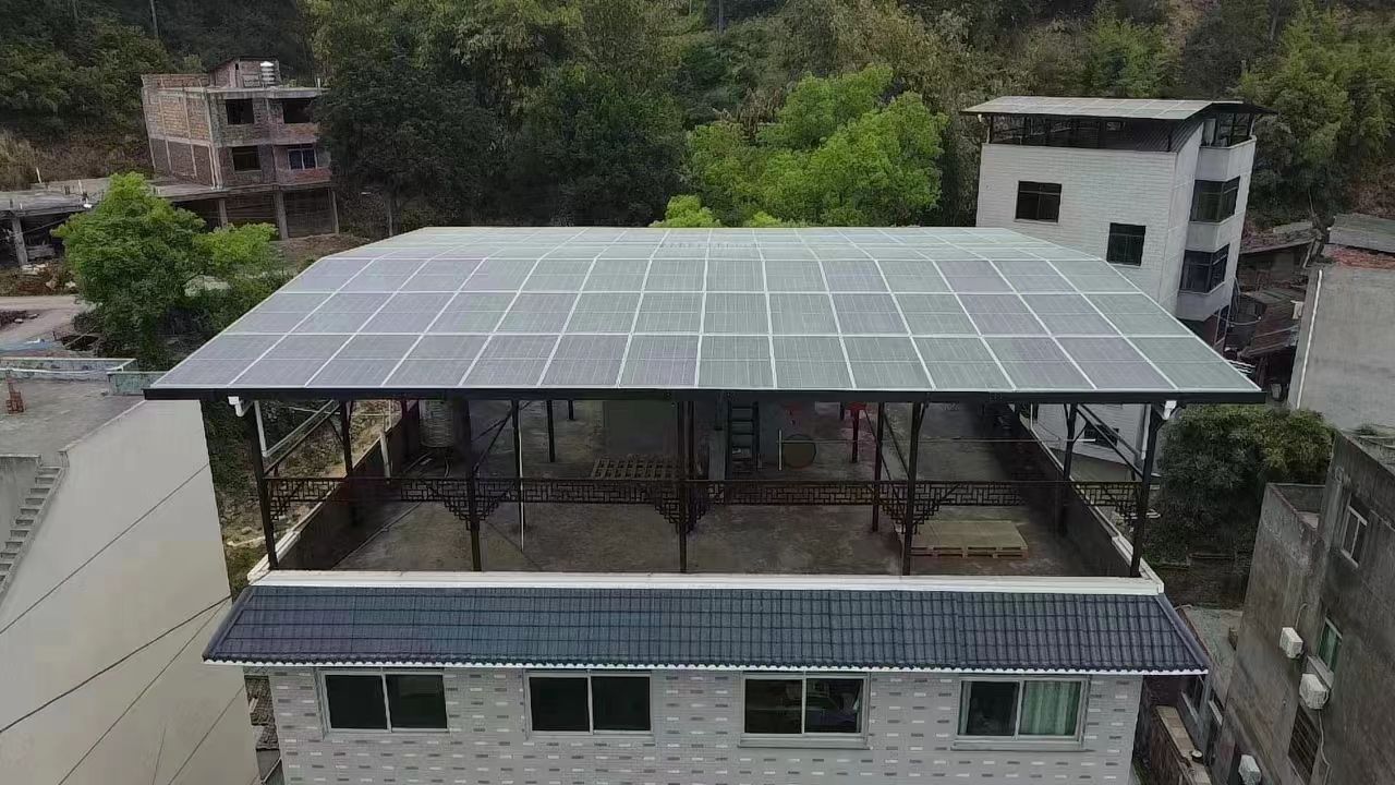 泗洪15kw+10kwh自建别墅家庭光伏储能系统